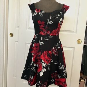 Gothic Rose Formal Mini Dress